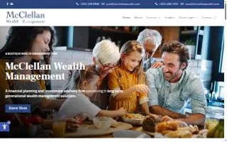 McClellan Wealth Management website