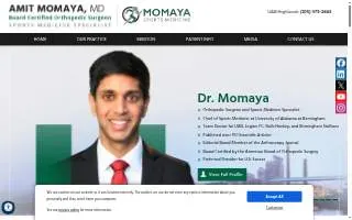 Amit Momaya, MD -- UAB Sports Medicine Orthopedic Surgeon of Center Point website