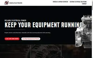 Adams Auto Electric website