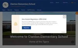 Clanton Elementary School website