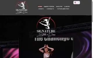 Signature Studio of Dance website