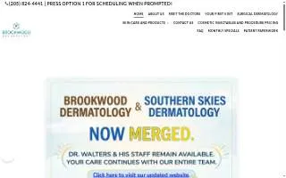 Brookwood Dermatology website