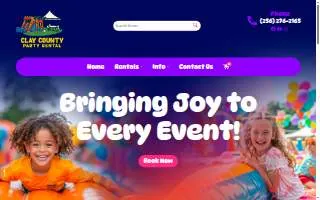 Clay County Party Rental LLC website