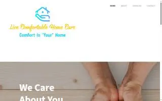 Live Comfortable Home Care of Clay website