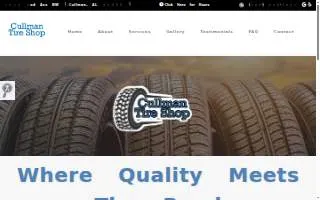 Cullman Tire Shop website