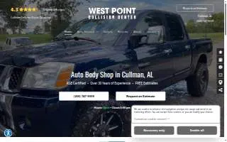 West Point Collision Center website