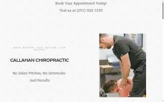 Callahan Chiropractic website