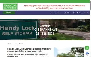 Handy Lock Self Storage of Daphne website