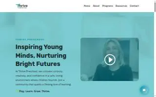 Thrive Preschool Daphne website