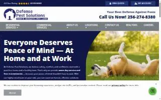 Defense Pest Solutions of Decatur website