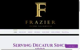 Frazier Income Tax Services website