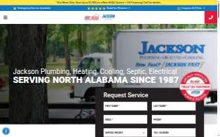 Jackson Plumbing, Heating & Cooling website
