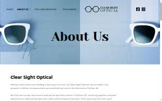 Clear Sight Optical website