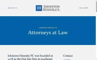 Johnston Hinesley Flowers Clenney & Turner P.C. website