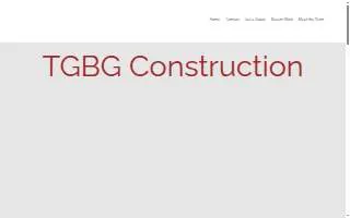 TGBG Construction website