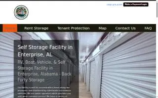 Back Forty Storage website