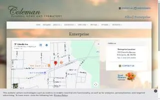 Coleman Funeral Home of Enterprise website