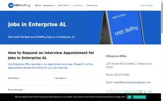HNS Staffing | Enterprise Office website