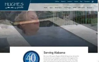 Hughes Pools & Spas website