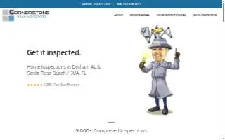 Cornerstone Home Inspectors website
