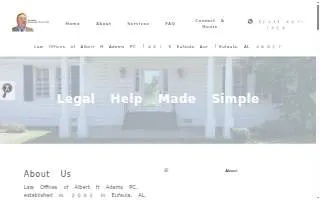 Law Offices of Albert H Adams PC website