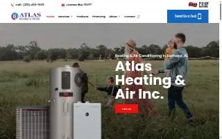 Atlas Heating & Air website