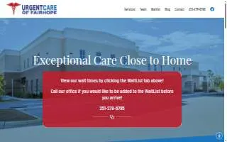 Urgent Care of Fairhope website