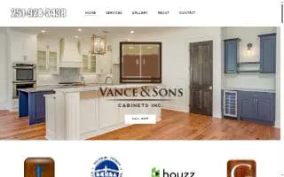 Vance & Sons Cabinets, Inc. website