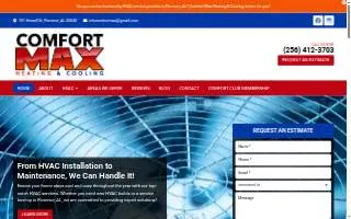 Comfort Max Heating & Cooling website
