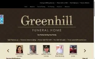 Greenhill Funeral Home Inc website