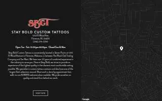 Stay Bold Custom Tattoos website
