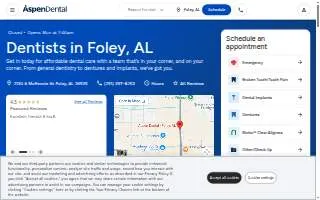 Aspen Dental - Foley website