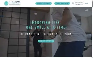 Strickland Orthodontics of Foley website
