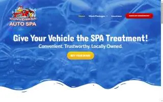 Convenient Auto Spa website