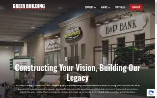 Greer Building Contractors website