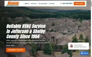 Herring's Heating & Air Conditioning website