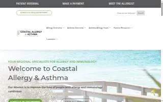 Coastal Allergy and Asthma Eastern Shore website