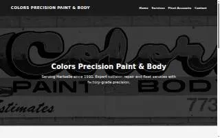 Colors Precision Paint & Body website