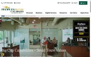 Peoples Bank of Alabama website