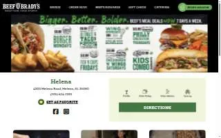 Beef 'O' Brady's of Helena website