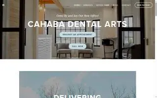 Cahaba Dental Arts website