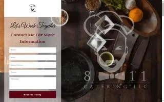 Eight Eleven Catering website