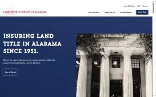 Land Title Co of Alabama website