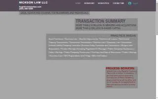 Nickson Law LLC website