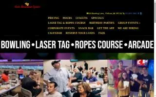 Oak Mountain Lanes of Homewood website