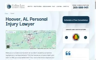 Collins Law, LLC of Hoover website