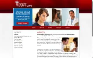 Hoover Urgent Care website