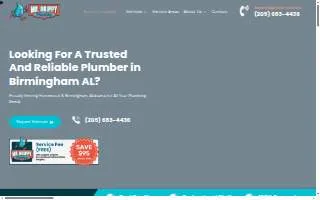 Mr. Drippy Plumbing of Hoover website