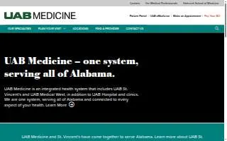 UAB Medicine St. Vincent’s Primary Care Hoover website