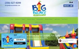 Big Bounce Rentals website